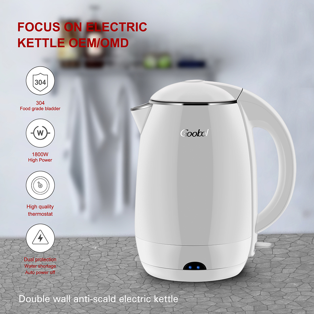 Stainless Induction Electrical Steel Tea Ss Price 1.7l Home Health 1.8l Double Wall Electric Kettle