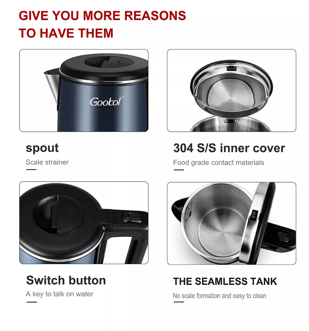 Hot Coffee Electrical Stainless steel Tea Water Retro Kettles Price 304 Boil  cheap price HotelElectric Kettle
