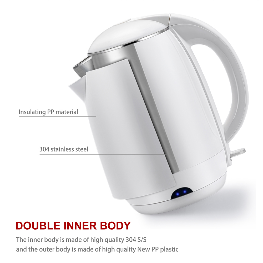 Stainless Induction Electrical Steel Tea Ss Price 1.7l Home Health 1.8l Double Wall Electric Kettle