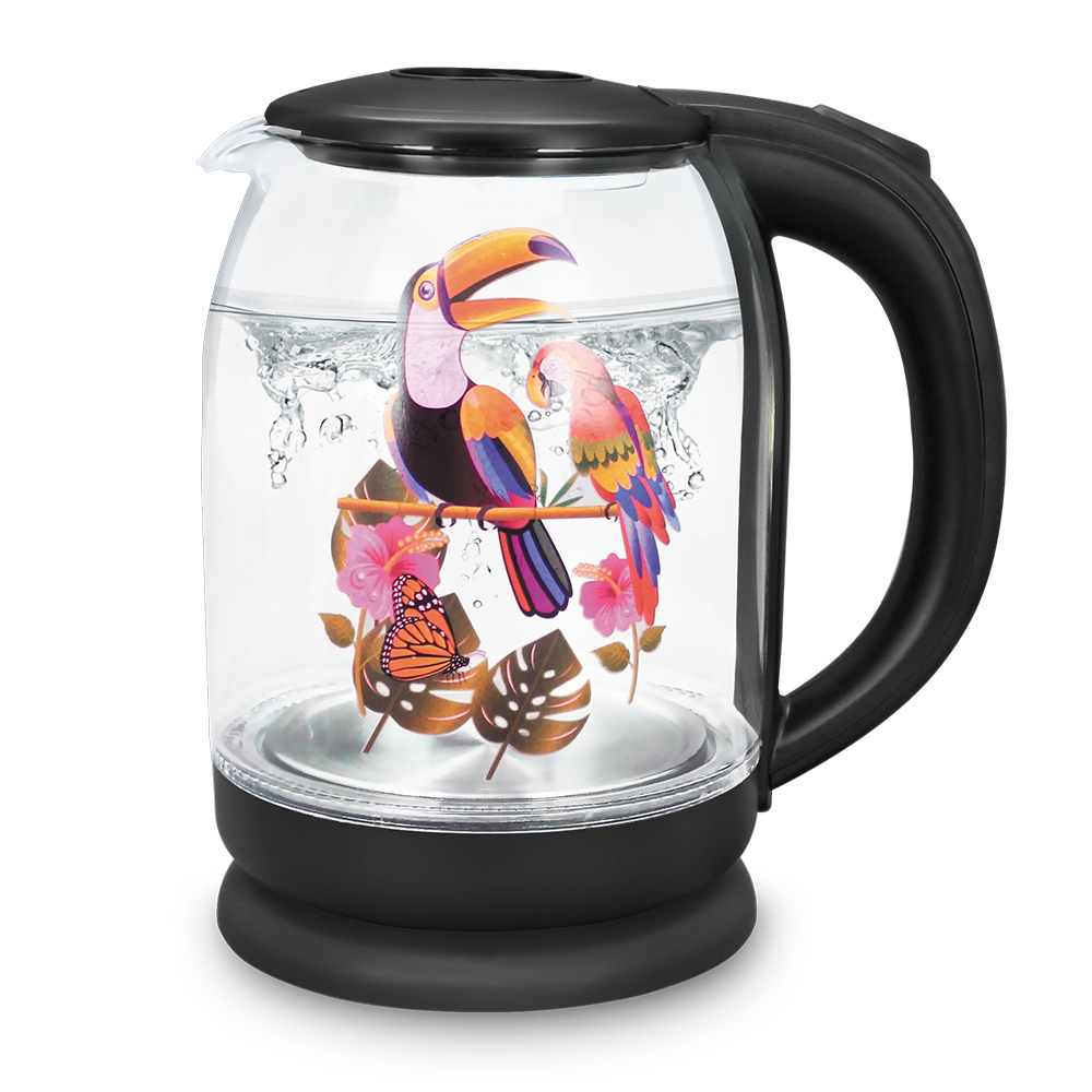 Wholesale Hotel Water Stainless 360 Degree Electric Kettle Hot Transparent Glass Cordless Electric Jug Kettle