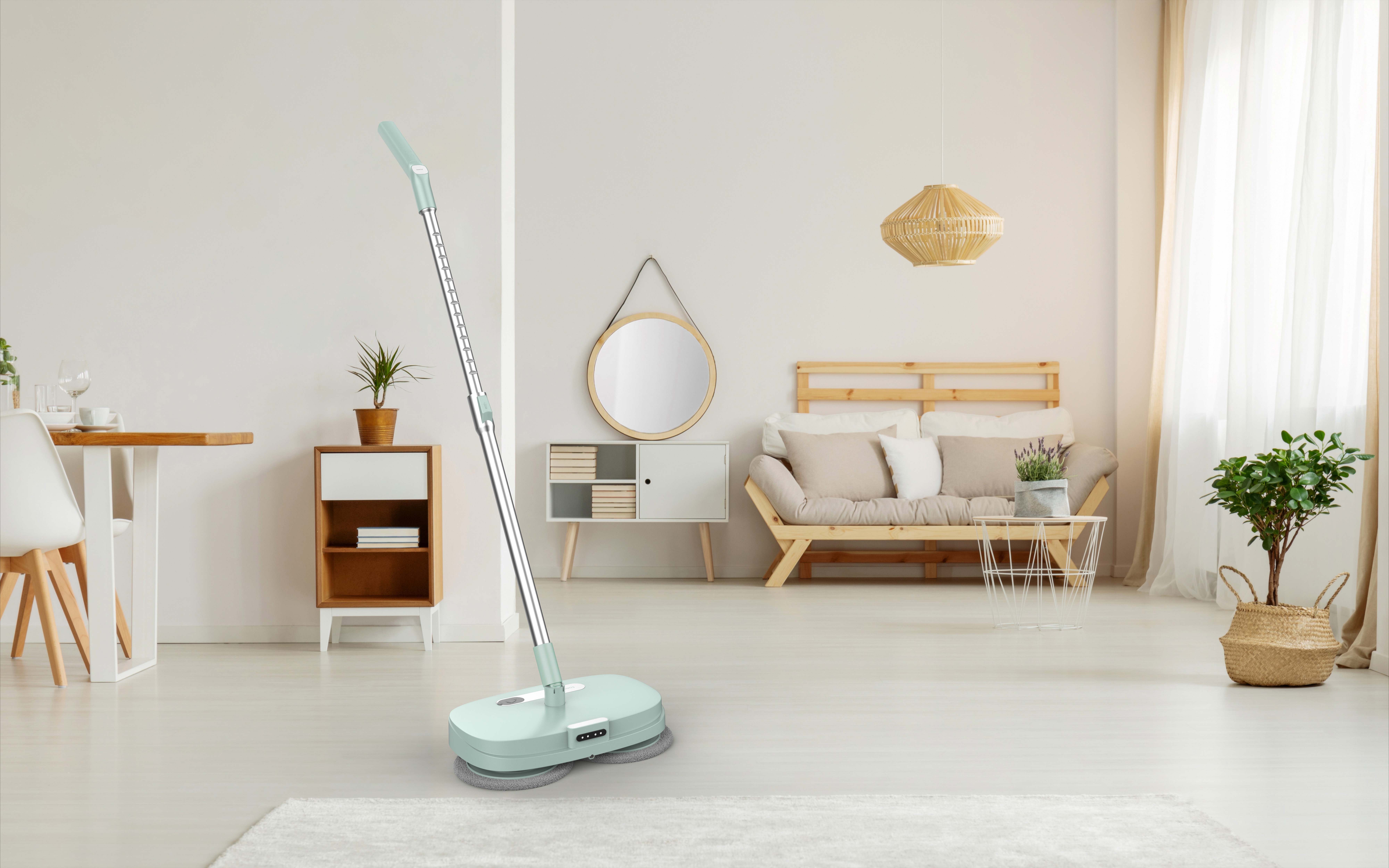 wet and dry electric cleaning mop rechargeable floor roller mop electric spin mop