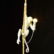 Modern Lamp Home Decor lighting Resin Monkey Rope hanging Pendant lamp