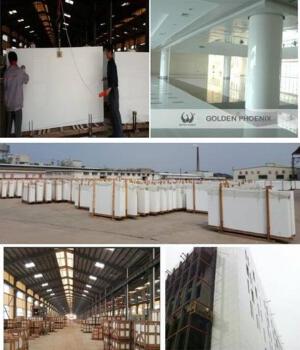 Anti-Acid Crystallized White Nano Glass Stone Slabs