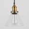 Vintage Clear Glass Funnel Filament Personality Dining Room Pendant Light