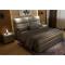 Modern King Size Tufted Leather Headboard Solid Wood King Bed