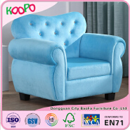 Sky blue color new design fleece children armchair kids sofa for children bedroom decoration furntur