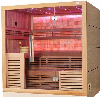 China Sauna Manufacturer Noble Design Multi Colors Jade Light Dry Sauna House M-6055
