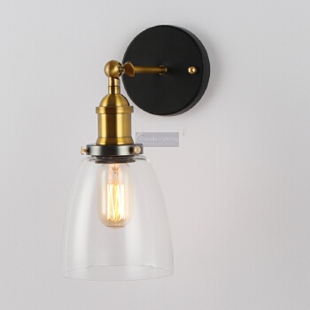 Vintage Restaurant Glass Cloche Wall lamp