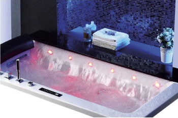 Monalisa for two people colorful romantic waterfall LED drop-in modern colored bathtubs