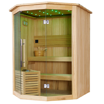 Red Cedar Solid Wood Type and 4 People Capacity dry steam sauna room