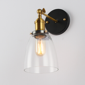 Vintage Restaurant Glass Cloche Wall lamp