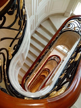 Cast and wrought iron material glass handrails raling for new house decoration