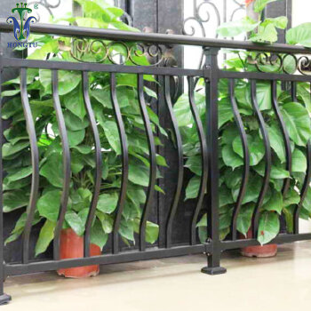 Wrought Iron Railing,Anti-Corrosion Time 50 Years Indoor Outdoor Stair Railings