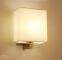 Brown Fabric Paper Vintage Square Wall Lights Indoor Wandlamp
