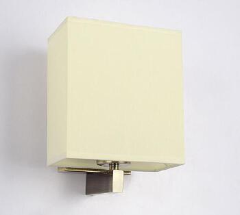 Brown Fabric Paper Vintage Square Wall Lights Indoor Wandlamp