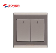 High quality 2 gang 1 way wall gang switch