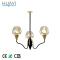 Vintage Loft Black Gold Metal Iron Decorative Glass LED Pendant Light