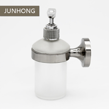 Stainless steel bathroom accessories Glass hand soap dispenser bottle