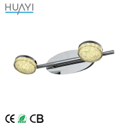Minimalist Creative LED Chrome Color Bedside Wall Lamp Hotel Bedroom Light