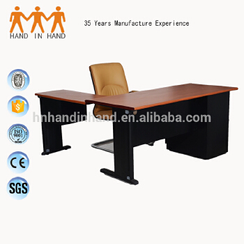 Self Assemble l-type office table latest office counter table design 