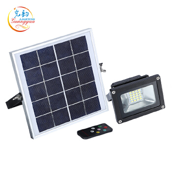 IP65 outdoor waterproof 10w led solar flood light with remote control