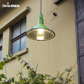 Savia Modern colorful E27 40W indoor and outdoor aluminum and glass IP44 pendant light home decorati