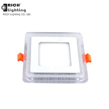 led ultra-thin square double color indoor furniture led panel light 