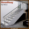 grand gold color vertical and horizontal steel pipe stair handrail 