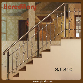 grand gold color vertical and horizontal steel pipe stair handrail 