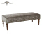 China Supplier Beautiful Ottoman with Wood Leg and Fabric Cover