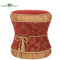 China red vintage design fabric classic furniture set round ottoman