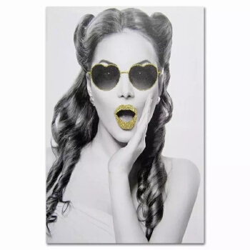 High quality modern elegant beauty lady pictures canvas art wall picture