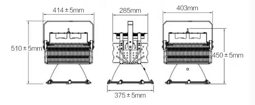 outdoor buildings 1000 watt led flood light