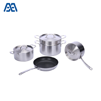 New arrival stainless steel cookware set with steamer