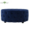 Modern round velvet fabric covered ottomans for living room furniture