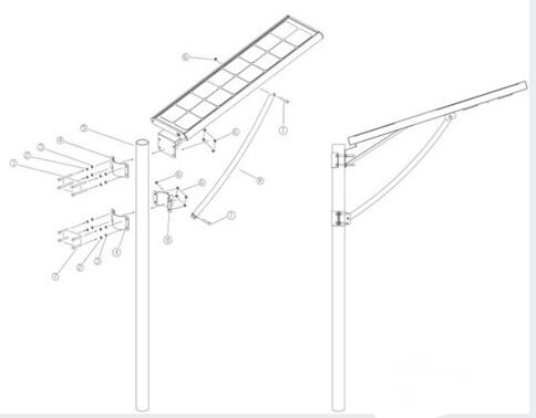 highway street lighting battery powered 30w integuated solar street lights