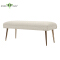 Bedroom furniture upholstery sofa bench with yellow metal leg
