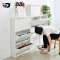 Cheap European 3 layers simple dimension wardrobe door standard size steel shoe display cover breath
