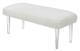 Comfortable fur covered white lazy bench with acrylic leg