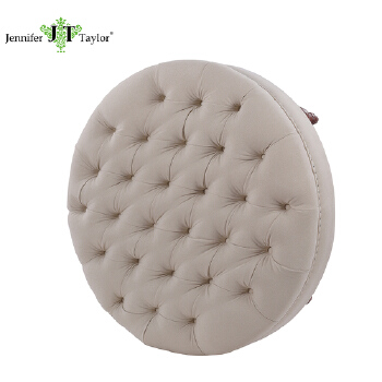 Home furniture high density foam white buckle velvet uphosltery big ottoman/bench