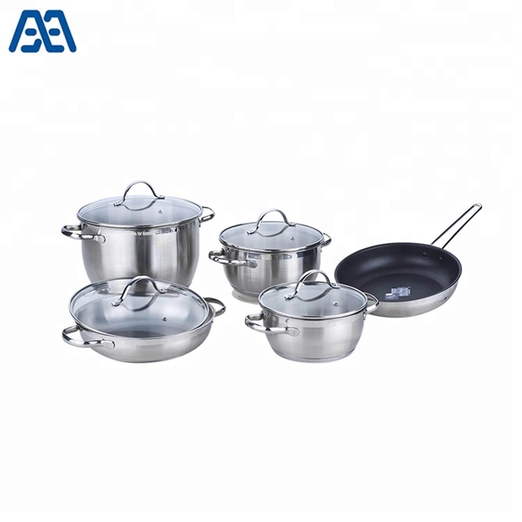 Non Stick Stainless Steel Cookware Cooking Pot And Pan Set