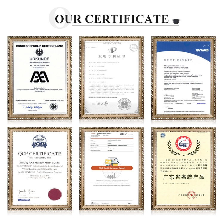 Customized durable handle stainless steel cookware set