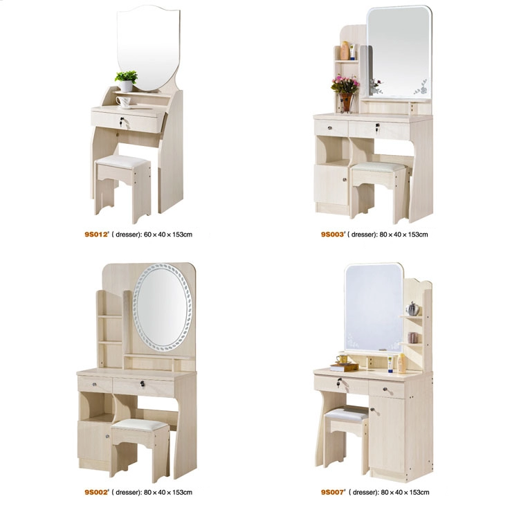 Modern Design Wooden MDF Mirrored Dressing Table