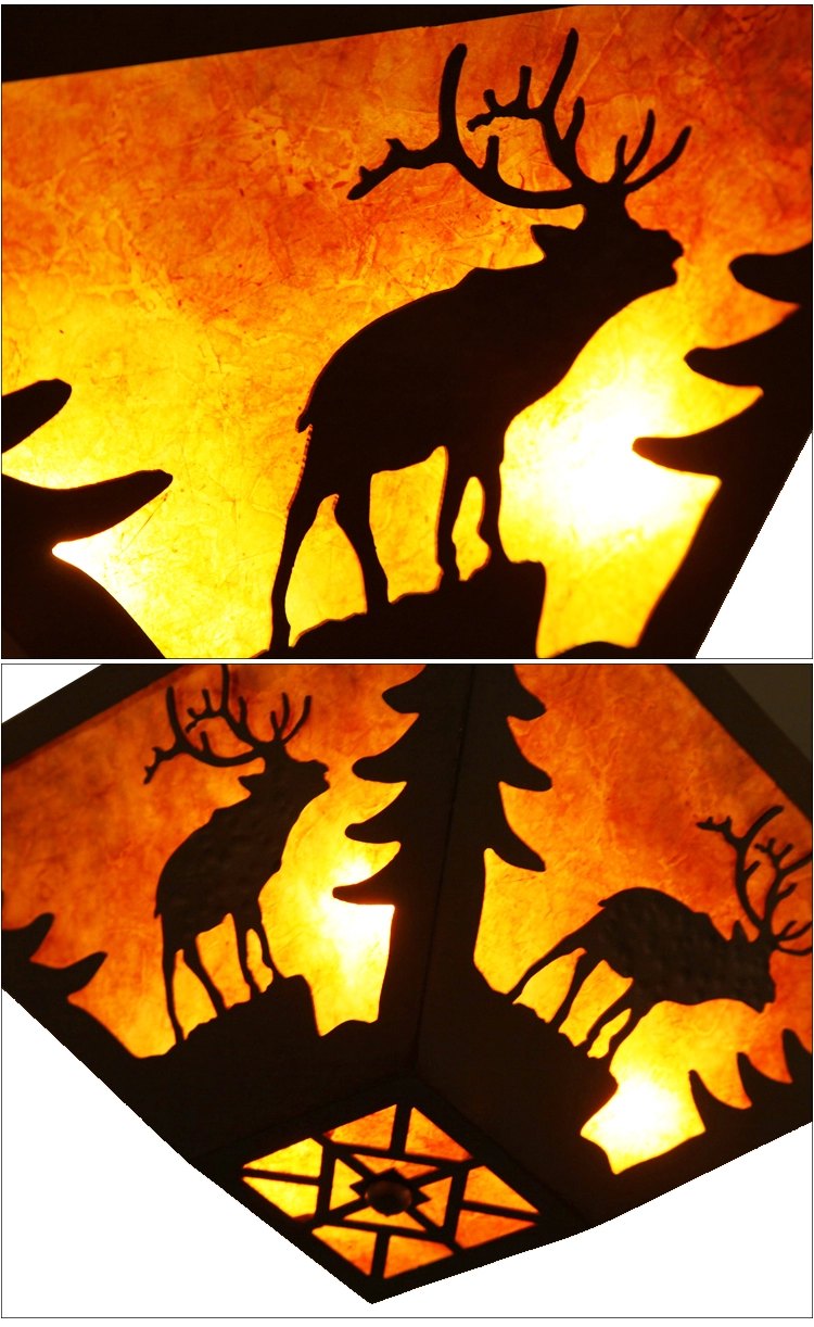 Flushmount Ceiling Light village style for living room and bedroom