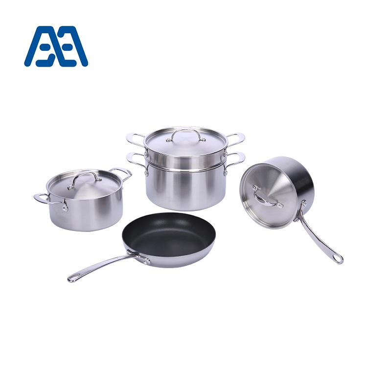 New arrival stainless steel cookware set with steamer