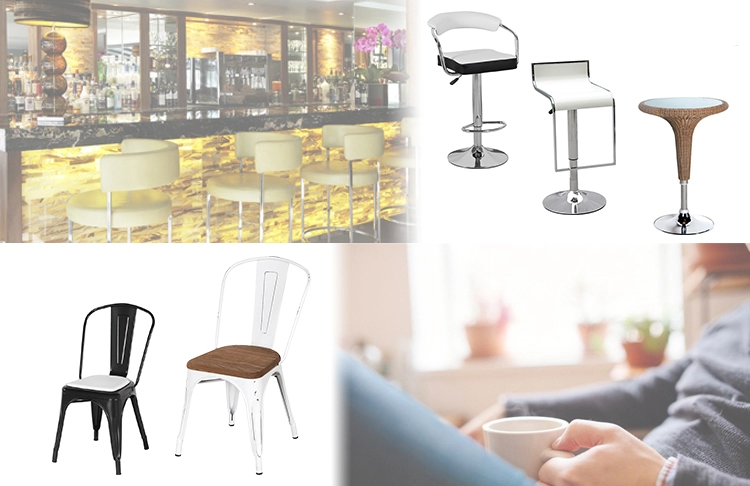 fashion PU leather seat white bar stools 360 swivel bar stools with armrest