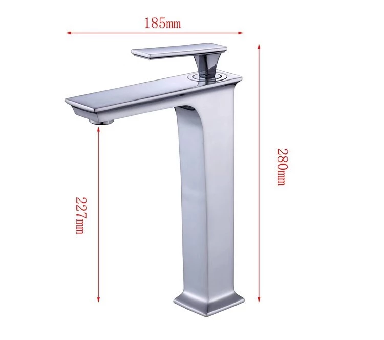 Contemporary Bathroom Basin Faucet Sink Single Hole Waterfall Spout Brushed Nickel Face Basin Mixer