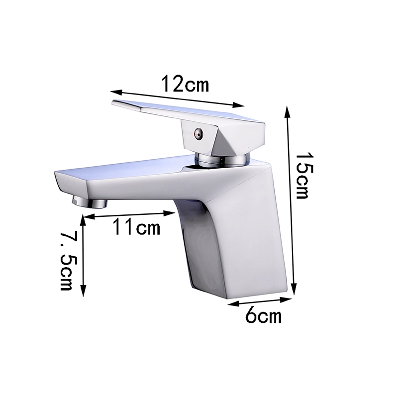 Bathroom Single Hole Faucet One Handle Modern Lavatory Vessel Sink Basin Polish Chrome