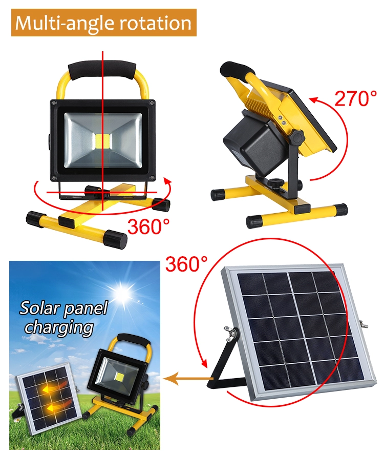 High power ip65 waterproof outdoor solar panel 50watt led flood light