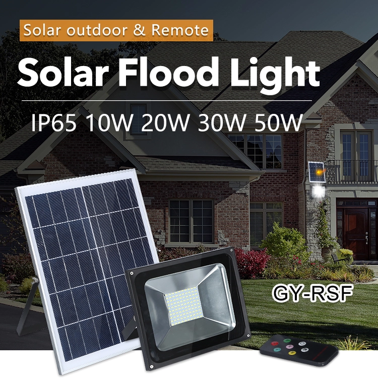 IP65 outdoor waterproof 10w led solar flood light with remote control